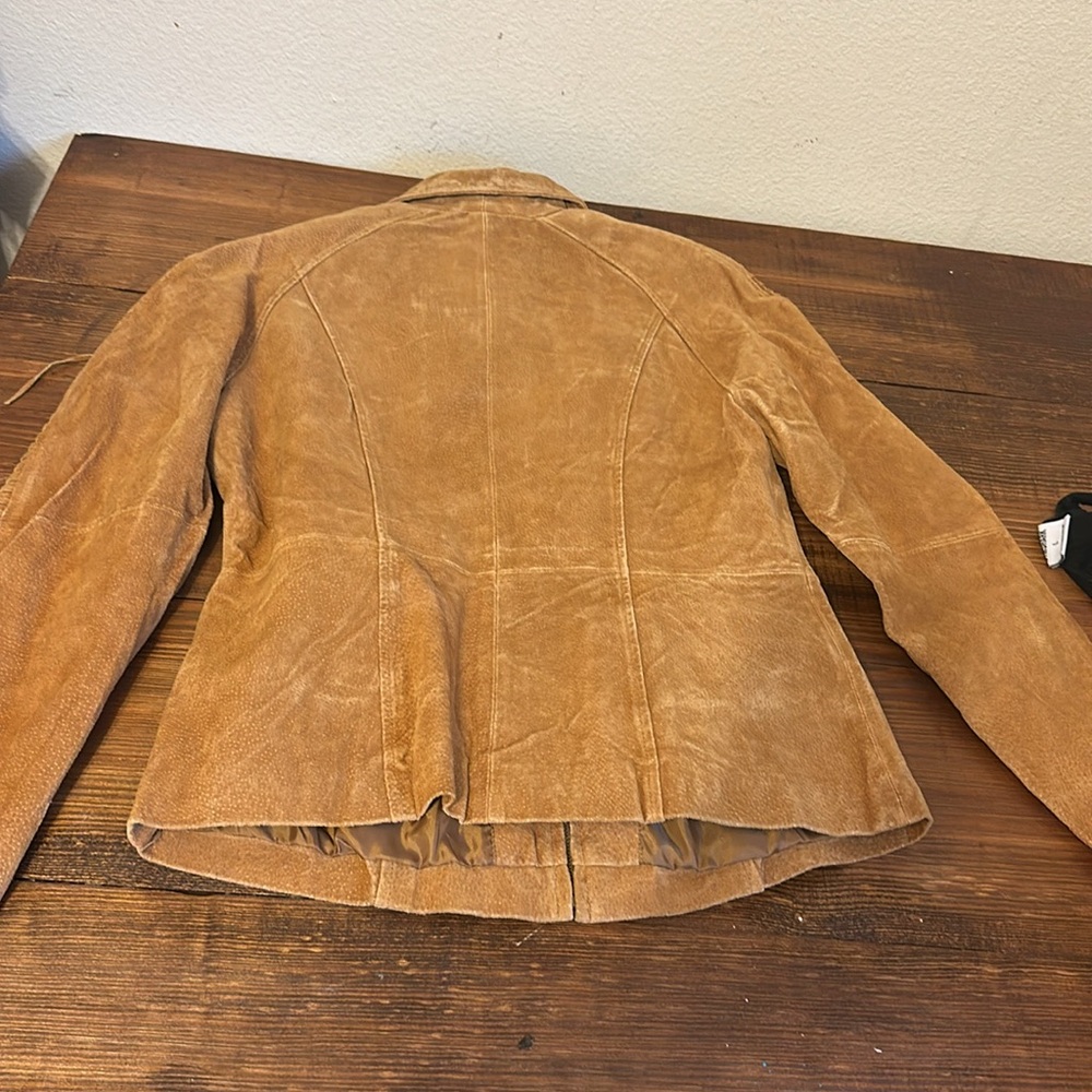 Marc Neiman Suede Fringe Leather Jacket in Tan - Picture 5 of 10